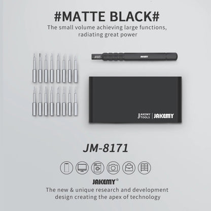 JAKEMY JM-8171 ชุดเครื่องมือไขควงมัลติฟังก์ชั่นระดับมืออาชีพ JAKEMY JM-8171 เครื่องมือช่างที่มีความแม่นยำ, JM-8171