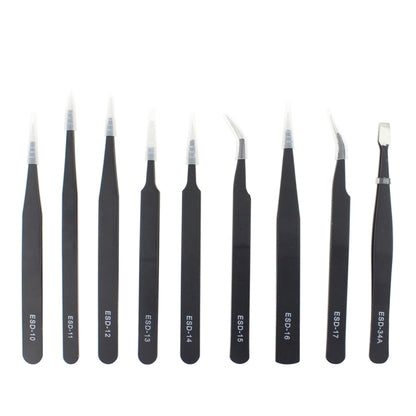 JIAFA JF-8118 ชุดแหนบป้องกันไฟฟ้าสถิตย์ Precision 9 in 1 พร้อมกระเป๋า, JF-8118