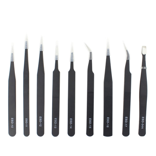 JIAFA JF-8118 ชุดแหนบป้องกันไฟฟ้าสถิตย์ Precision 9 in 1 พร้อมกระเป๋า, JF-8118
