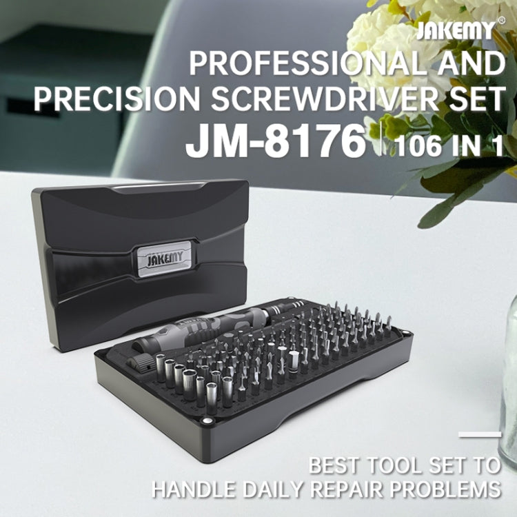 JAKEMY JM-8176 106 in 1 นาฬิกาโทรศัพท์มือถือถอดและซ่อมชุดเครื่องมือ, JM-8176