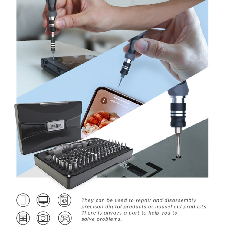 JAKEMY JM-8176 106 in 1 นาฬิกาโทรศัพท์มือถือถอดและซ่อมชุดเครื่องมือ, JM-8176