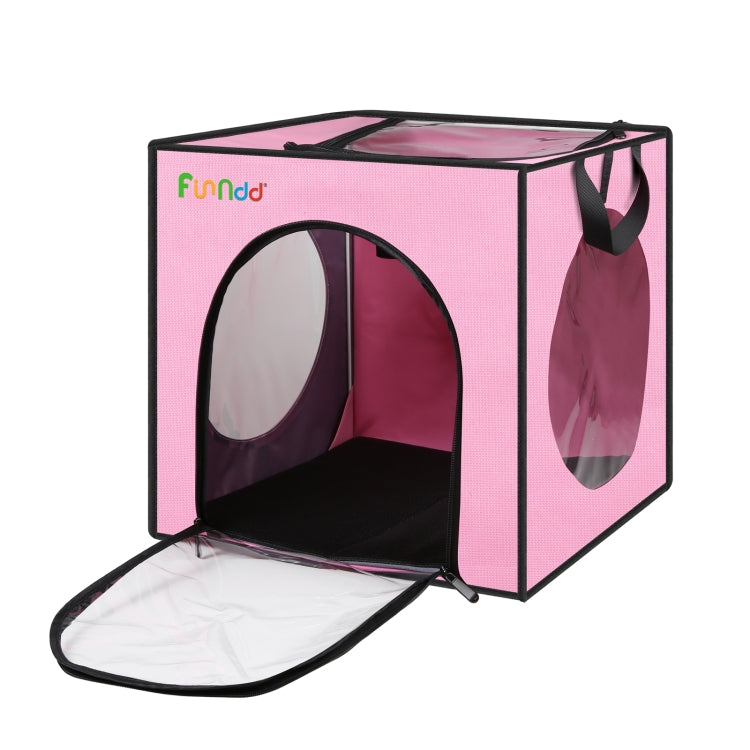FUNADD กล่องสำหรับอาบน้ำสำหรับสัตว์เลี้ยง กรงเครื่องเป่าพับได้แบบพกพา เหมาะสำหรับสัตว์เลี้ยงที่มีน้ำหนักไม่เกิน 5 กก, Folding Dryer Cage