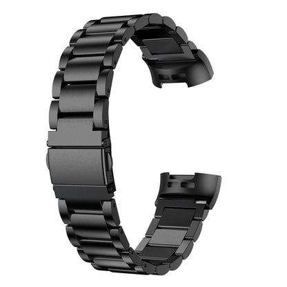 สายนาฬิกาสแตนเลสแบบแข็งสามเม็ดหนังสติ๊กหัวเข็มขัดสำหรับ Fitbit Charge 4, Three Beads for Fitbit Charge 4