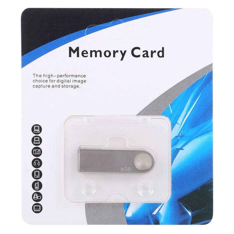 แฟลชดิสก์โลหะ USB 2.0 ขนาด 8GB, 8GB