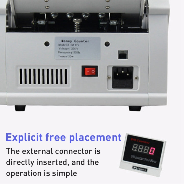 2108UV/IR 220V เครื่องนับสกุลเงินหลายสกุลเงิน ข้อมูลจำเพาะ: ปลั๊ก UK, 220V UK Plug