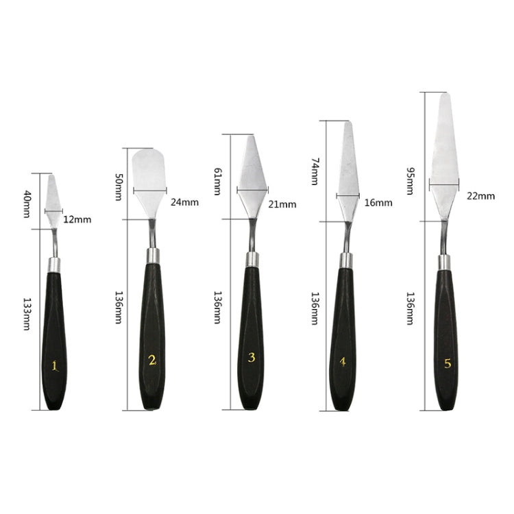 5 in 1 QST EXPRESS อุปกรณ์ศิลปะสี Toning มีดโกนสแตนเลส, 5 in 1 (Black)