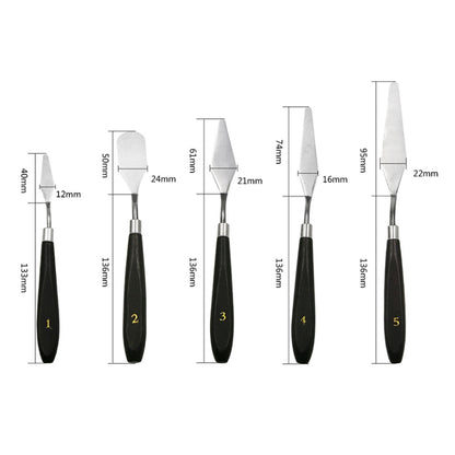 5 in 1 QST EXPRESS อุปกรณ์ศิลปะสี Toning มีดโกนสแตนเลส, 5 in 1 (Black)