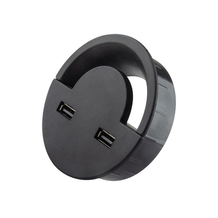 80 มม.เดสก์ท็อป Outlet สาย USB ลวดฝาครอบรอบ Winder Holder, 80mm