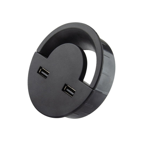 80 มม.เดสก์ท็อป Outlet สาย USB ลวดฝาครอบรอบ Winder Holder, 80mm