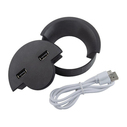 80 มม.เดสก์ท็อป Outlet สาย USB ลวดฝาครอบรอบ Winder Holder, 80mm