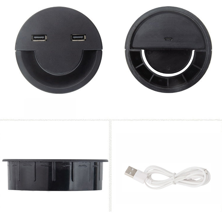 80 มม.เดสก์ท็อป Outlet สาย USB ลวดฝาครอบรอบ Winder Holder, 80mm