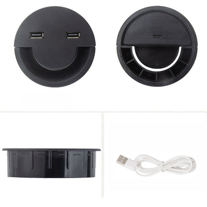 80 มม.เดสก์ท็อป Outlet สาย USB ลวดฝาครอบรอบ Winder Holder, 80mm