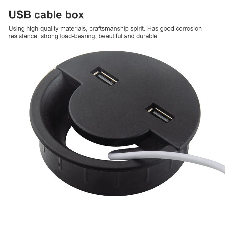 80 มม.เดสก์ท็อป Outlet สาย USB ลวดฝาครอบรอบ Winder Holder, 80mm
