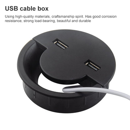 80 มม.เดสก์ท็อป Outlet สาย USB ลวดฝาครอบรอบ Winder Holder, 80mm