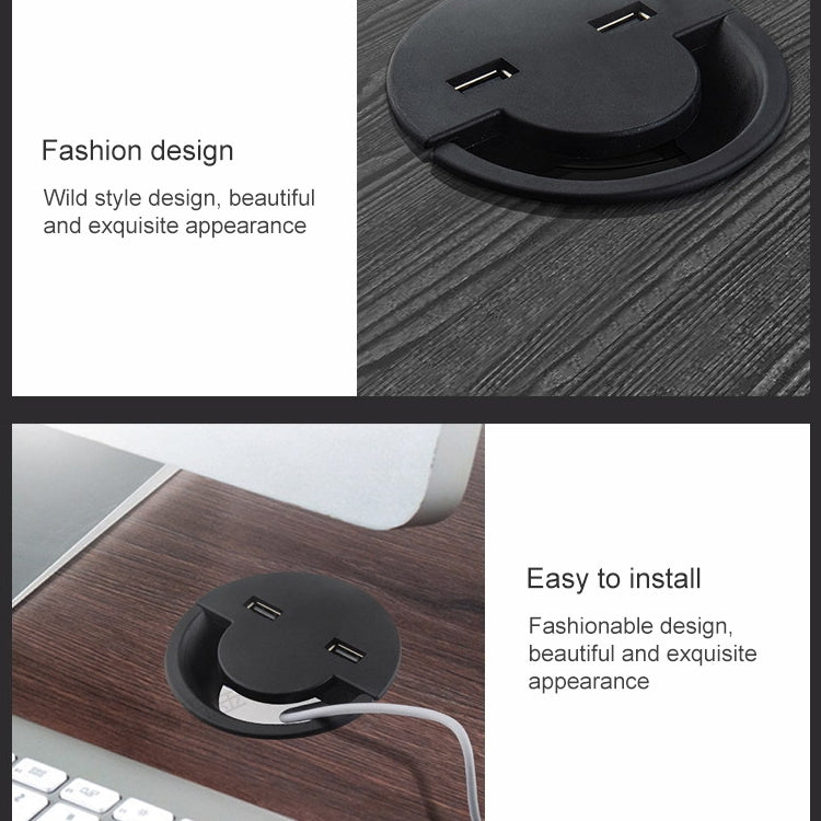 80 มม.เดสก์ท็อป Outlet สาย USB ลวดฝาครอบรอบ Winder Holder, 80mm