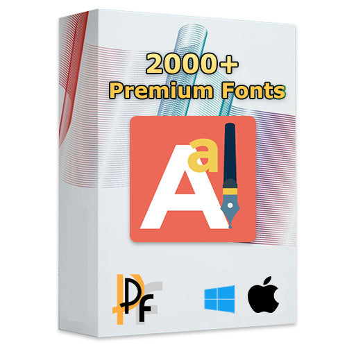 Full Premium Fonts 2000+ for Mac/Windows