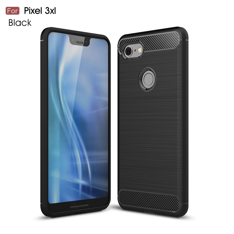 เคส TPU กันกระแทกคาร์บอนไฟเบอร์เนื้อขัดเงาสำหรับ Google Pixel 3 XL, For Google Pixel 3 XL