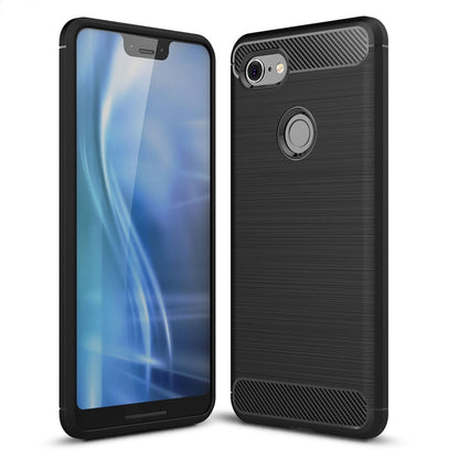 เคส TPU กันกระแทกคาร์บอนไฟเบอร์เนื้อขัดเงาสำหรับ Google Pixel 3 XL, For Google Pixel 3 XL