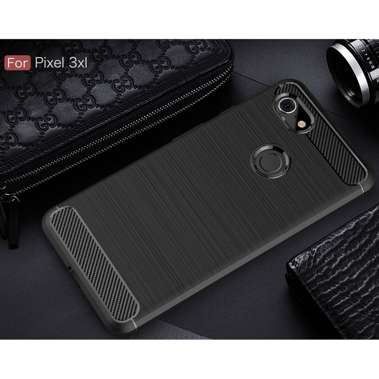 เคส TPU กันกระแทกคาร์บอนไฟเบอร์เนื้อขัดเงาสำหรับ Google Pixel 3 XL, For Google Pixel 3 XL