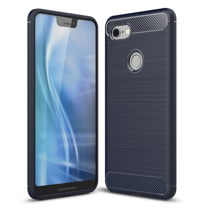 เคส TPU กันกระแทกคาร์บอนไฟเบอร์เนื้อขัดเงาสำหรับ Google Pixel 3 XL, For Google Pixel 3 XL