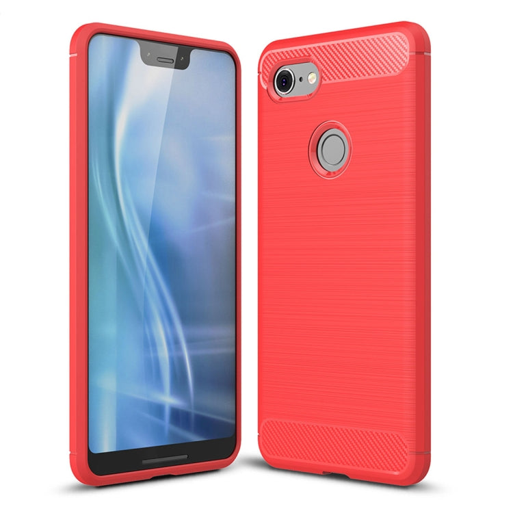 เคส TPU กันกระแทกคาร์บอนไฟเบอร์เนื้อขัดเงาสำหรับ Google Pixel 3 XL, For Google Pixel 3 XL