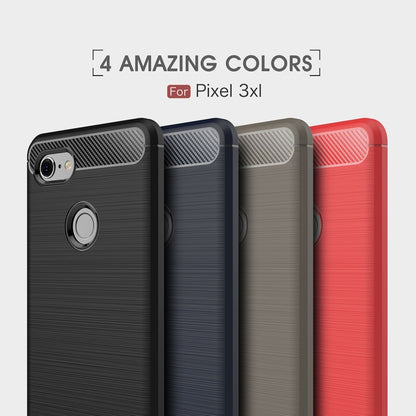 เคส TPU กันกระแทกคาร์บอนไฟเบอร์เนื้อขัดเงาสำหรับ Google Pixel 3 XL, For Google Pixel 3 XL