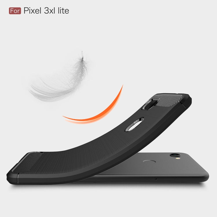 เคส TPU กันกระแทกคาร์บอนไฟเบอร์เนื้อแปรงสำหรับ Google Pixel 3XL Lite, For Google Pixel 3XL Lite