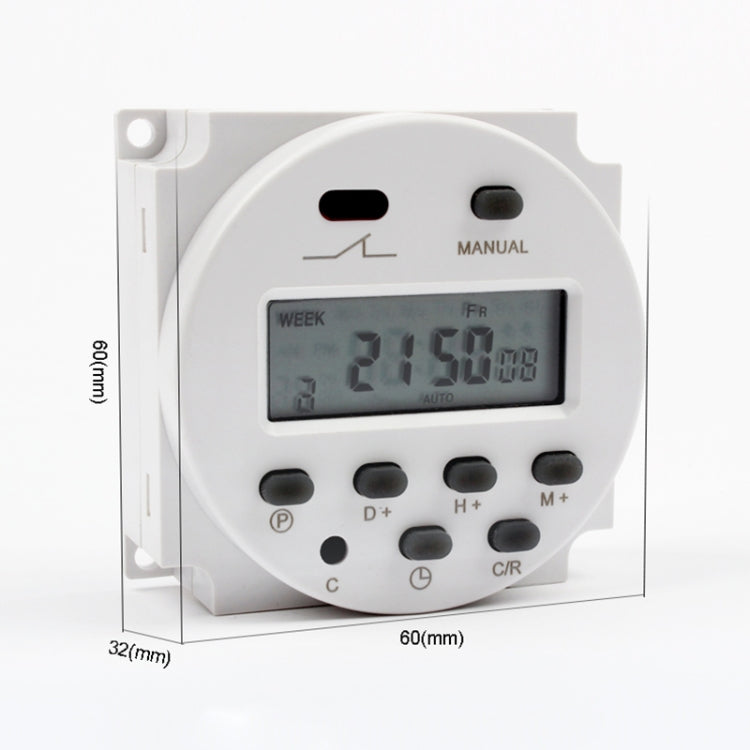 CN101A DC12V เวลาไมโครคอมพิวเตอร์สวิตช์ดิจิตอล LCD Power Timer, DC12V