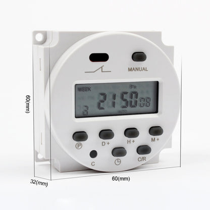 CN101A DC12V เวลาไมโครคอมพิวเตอร์สวิตช์ดิจิตอล LCD Power Timer, DC12V
