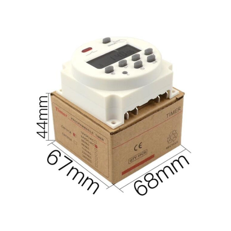 CN101A DC12V เวลาไมโครคอมพิวเตอร์สวิตช์ดิจิตอล LCD Power Timer, DC12V