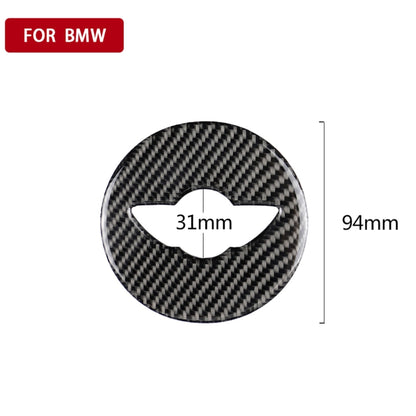 พวงมาลัยรถยนต์โลโก้ R แชสซีคาร์บอนไฟเบอร์สติกเกอร์ตกแต่งสำหรับ BMW MINI R55 / R56 / Countryman R60 / Paceman R61, For BMW MINI R55
