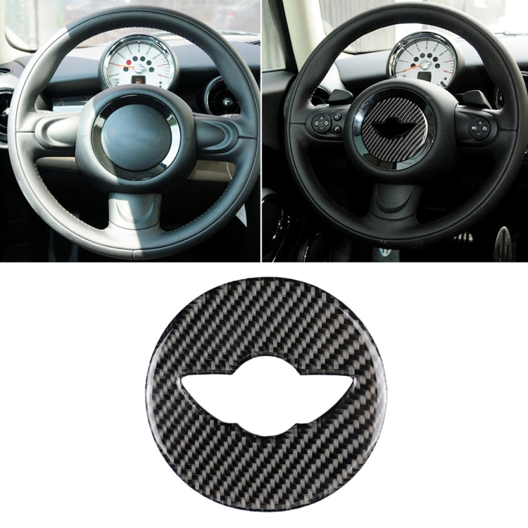 พวงมาลัยรถ F แชสซีโลโก้คาร์บอนไฟเบอร์สติกเกอร์ตกแต่งสำหรับ BMW Mini Cooper F55 / F56 / F60 / Countryman F60, For BMW MINI R56