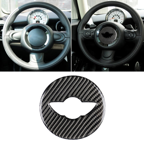 พวงมาลัยรถ F แชสซีโลโก้คาร์บอนไฟเบอร์สติกเกอร์ตกแต่งสำหรับ BMW Mini Cooper F55 / F56 / F60 / Countryman F60, For BMW MINI R56