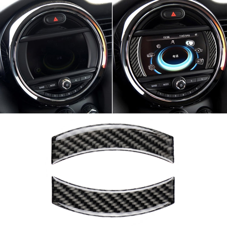2 ชิ้นรถ F แชสซีแผงนำทางคาร์บอนไฟเบอร์สติกเกอร์ตกแต่งสำหรับ BMW Mini Cooper Countryman Clubman F54 / F55 / F56 / F60, For BMW Mini F55