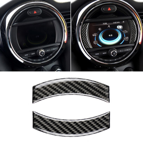 2 ชิ้นรถ F แชสซีแผงนำทางคาร์บอนไฟเบอร์สติกเกอร์ตกแต่งสำหรับ BMW Mini Cooper Countryman Clubman F54 / F55 / F56 / F60, For BMW Mini F55