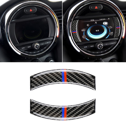 2 ชิ้นสีแดงสีฟ้าสีรถ F แชสซีแผงนำทางคาร์บอนไฟเบอร์สติกเกอร์ตกแต่งสำหรับ BMW Mini Cooper Countryman Clubman F54 / F55 / F56 / F60, For BMW Mini F54 (Red Blue Color)