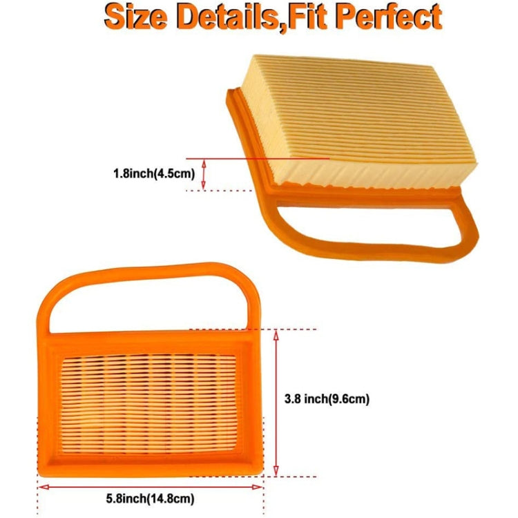 เครื่องกรองอากาศสำหรับ Stihl TS410 420 480 500i คอนกรีตตัดสับเลื่อยเปลี่ยน 4238 141 0300 Stens 605-555 โรตารี่ 12716, For Stihl TS410 420