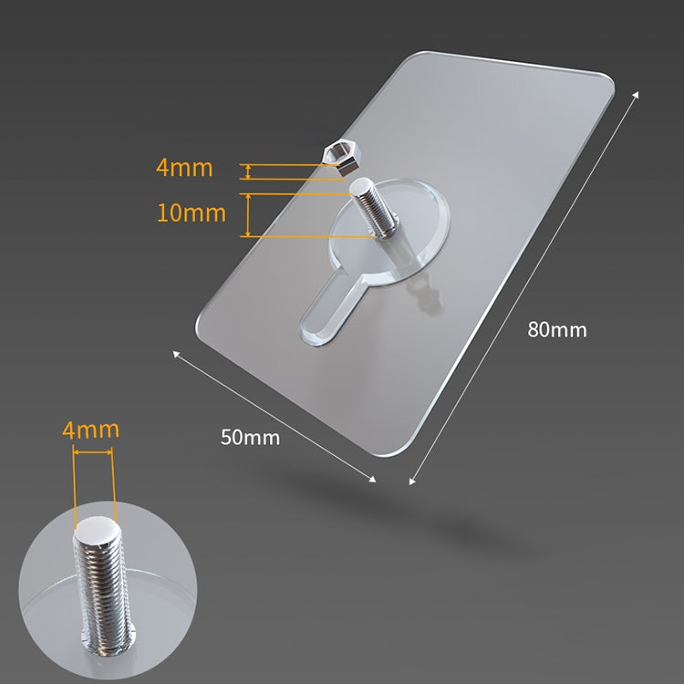 Screw Sticky Hook แขวนผนัง Punch-free สติ๊กเกอร์ติดผนัง Hook, Screw ความยาว: 10 มม, 10mm