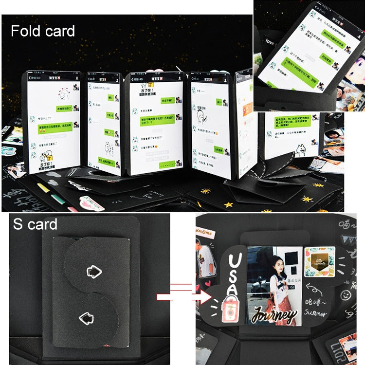 รูปหัวใจ DIY อัลบั้มรูปทำมือเซอร์ไพร์สระเบิดกำยำกล่องของขวัญ, DIY Album