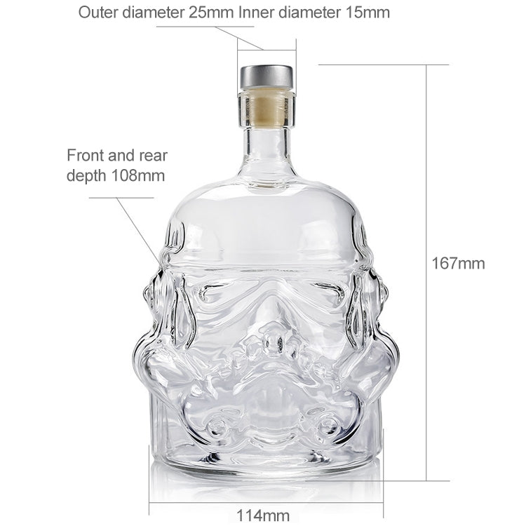 ขวดแก้วหม้อไวน์ขวดเหล้าคริสตัลใสวอดก้าขวดเหล้าของขวัญความจุ: 650 มล, Glass Bottle