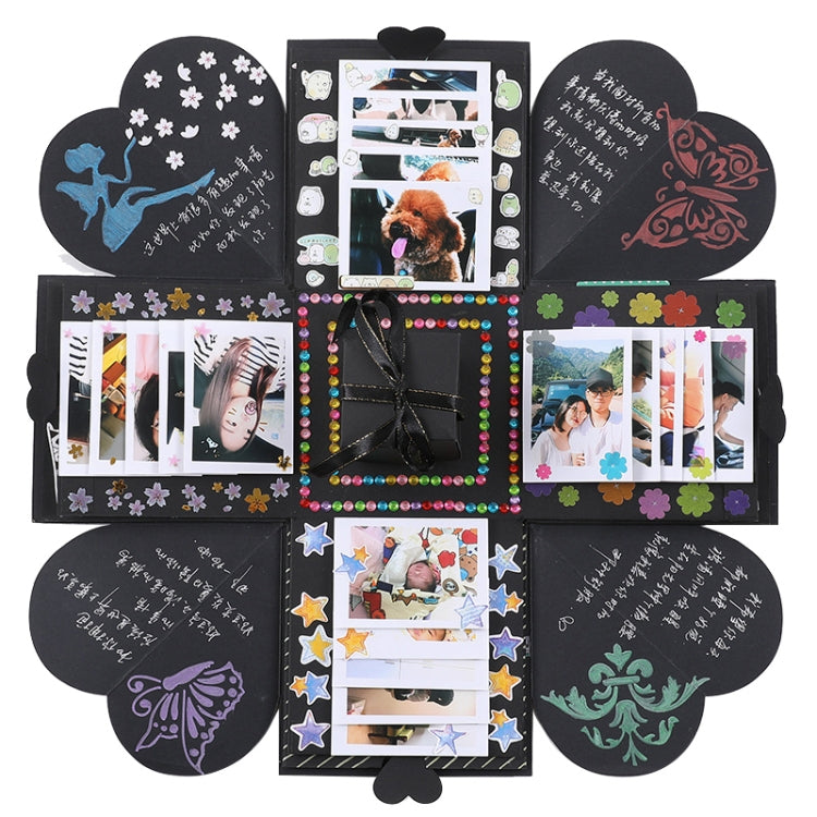 Creative DIY Handmade อัลบั้มภาพหนังสือที่ระลึก Surprise ระเบิดกล่องของขวัญสำเร็จรูป + รุ่น PVC, Handmade Photo Album