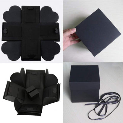 Creative DIY Handmade อัลบั้มภาพหนังสือที่ระลึก Surprise ระเบิดกล่องของขวัญสำเร็จรูป + รุ่น PVC, Handmade Photo Album