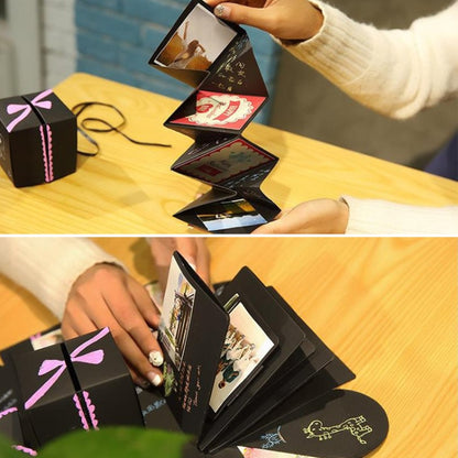 Creative DIY Handmade อัลบั้มภาพหนังสือที่ระลึก Surprise ระเบิดกล่องของขวัญสำเร็จรูป + รุ่น PVC, Handmade Photo Album