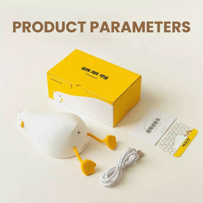 การชาร์จ USB 1W LED Lie Flat Duck ซิลิโคน Touch Sensing Night Light, Flat Duck