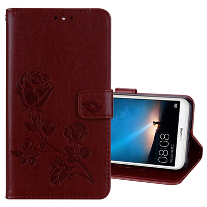 สำหรับ Huawei Mate 10 Lite Rose นูนซองหนัง PU สิ่งแวดล้อมพลิกแนวนอนพร้อมตัวยึดและช่องเสียบการ์ดและกระเป๋าสตางค์, For Huawei Mate 10 Lite, Huawei Mate 10 Lite