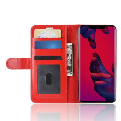 ซองหนังพลิกแนวนอนเนื้อม้าบ้าย้อนยุคสำหรับ Huawei Mate 20 Pro พร้อมตัวยึดและช่องเสียบการ์ดและกระเป๋าสตางค์, For Huawei Mate 20 Pro