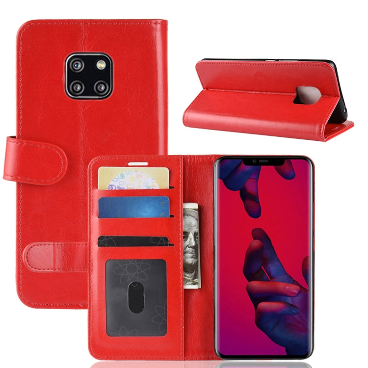 ซองหนังพลิกแนวนอนเนื้อม้าบ้าย้อนยุคสำหรับ Huawei Mate 20 Pro พร้อมตัวยึดและช่องเสียบการ์ดและกระเป๋าสตางค์, For Huawei Mate 20 Pro