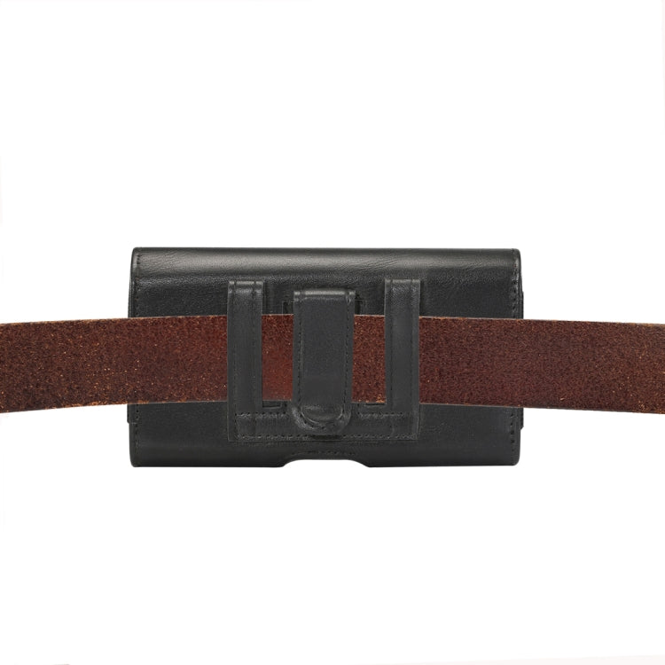Men Lambskin Texture โทรศัพท์มือถืออเนกประสงค์อเนกประสงค์กระเป๋าหนังคาดเอวสำหรับสมาร์ทโฟนขนาด 6.9 นิ้วหรือต่ำกว่าพร้อมช่องเสียบการ์ด