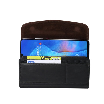 Men Lambskin Texture โทรศัพท์มือถืออเนกประสงค์อเนกประสงค์กระเป๋าหนังคาดเอวสำหรับสมาร์ทโฟนขนาด 6.9 นิ้วหรือต่ำกว่าพร้อมช่องเสียบการ์ด