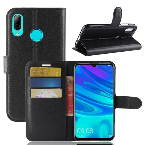ซองหนังพลิกแนวนอนเนื้อลิ้นจี่สำหรับ Huawei P30 Lite พร้อมกระเป๋าสตางค์และที่ใส่และช่องเสียบการ์ด, For Huawei P30 Lite